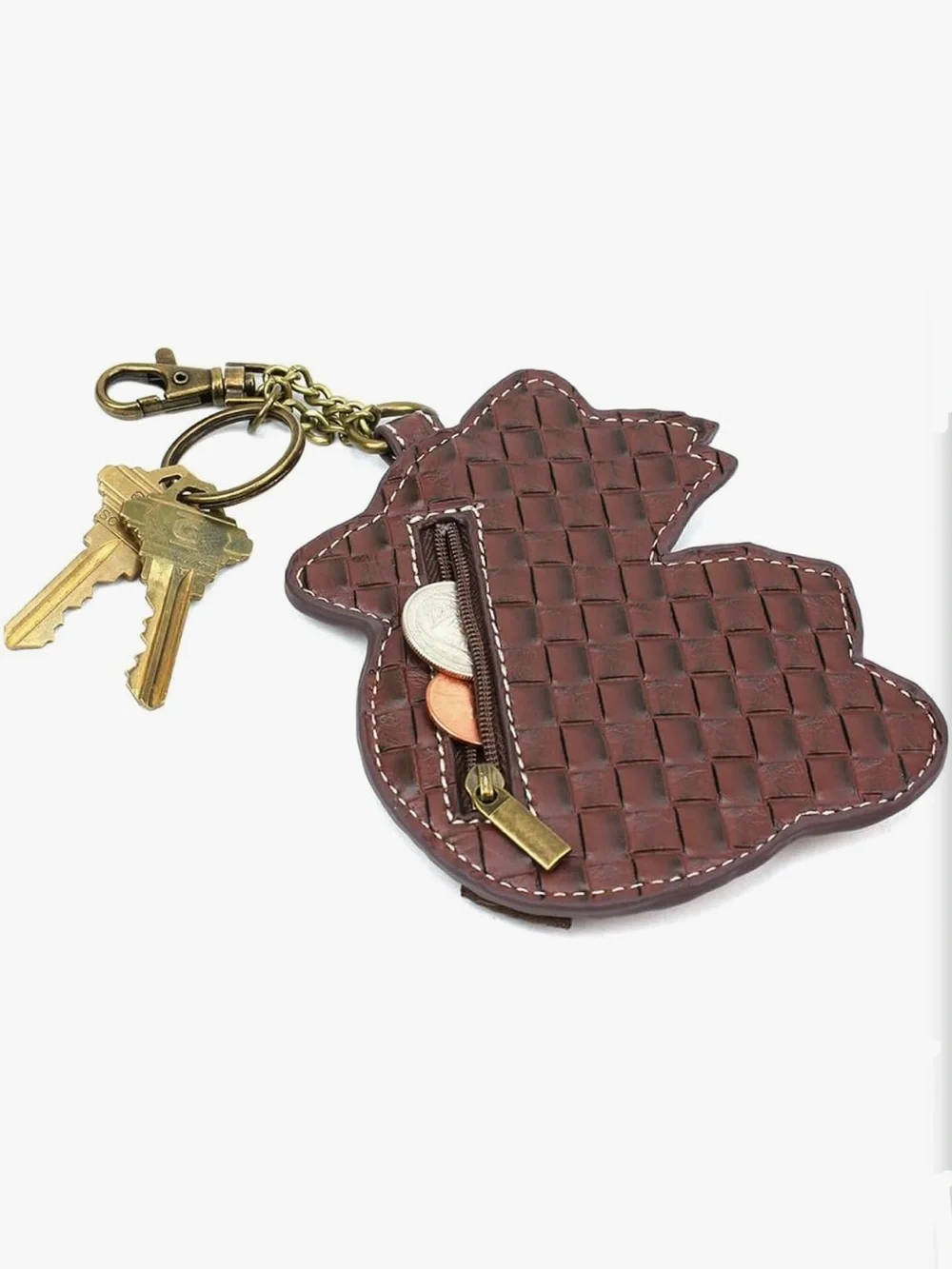 Chala Fox Family Appliqué Key Fob Coin Purse NWT